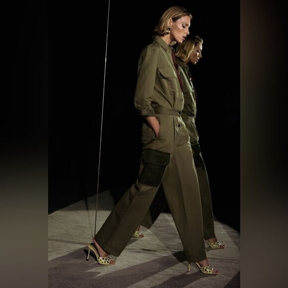 ZARA PATCHWORK JUMPSUIT LIMITED EDITION
KHAKI GREEN - Picture 8 of 11